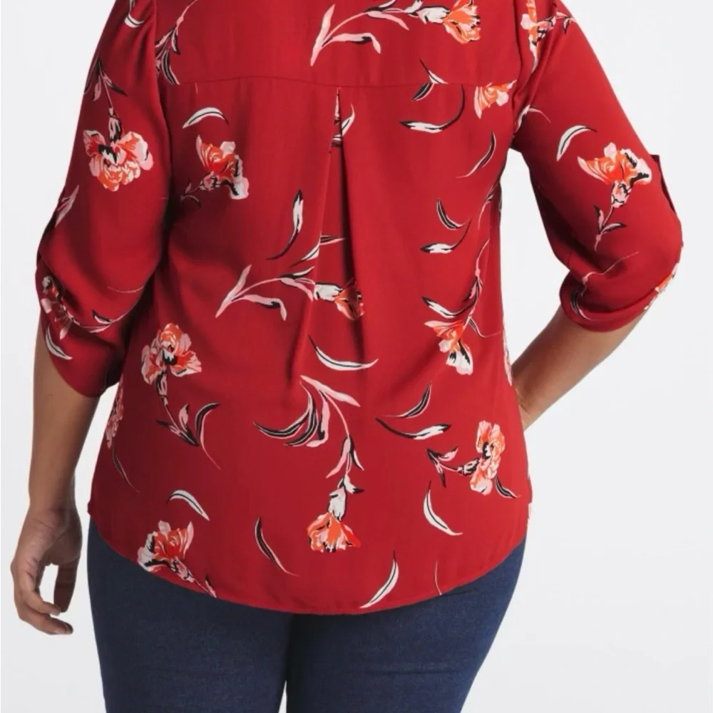 DANIEL RAINN Koda Split Neck Blouse NWT - Picture 4 of 7